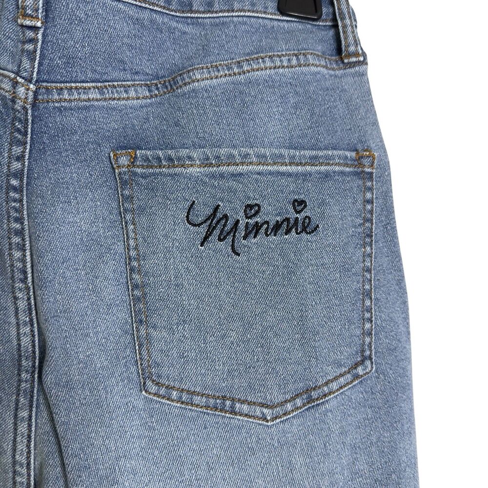 Her Universe Disney Minnie Mouse Embroidered Mom Blue Jeans Size 9 - Picture 8 of 12